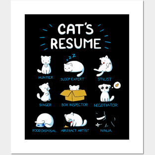 Cat's Resume Posters and Art